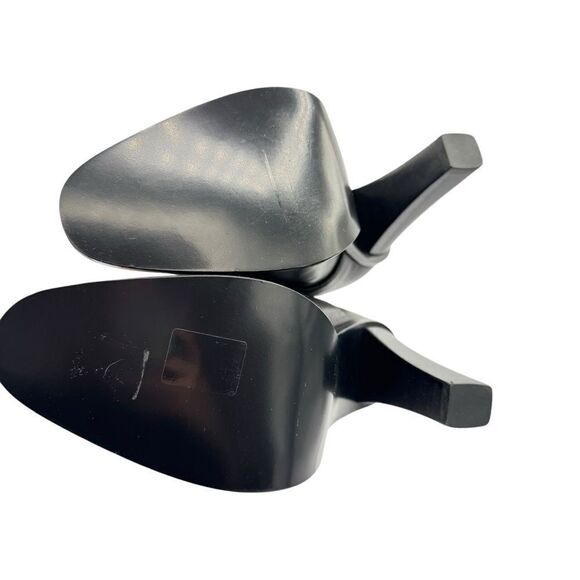 NEW Saint Laurent Knee High Leather Heeled Boots Criss Cross Black Size 9.5 - Picture 7 of 11